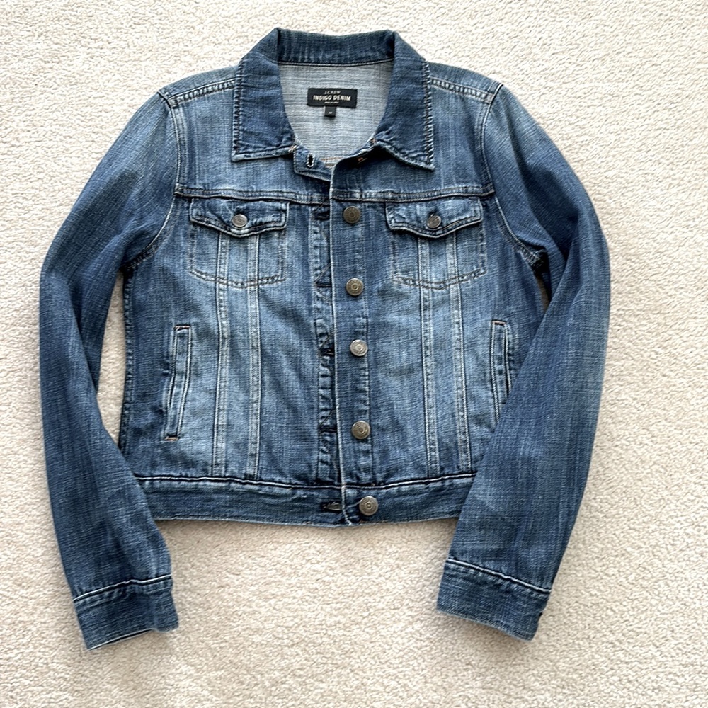 J crew denim Jean jacket.  Traditional style